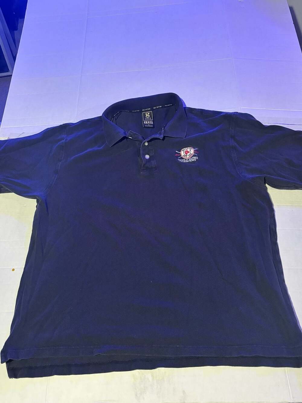 Gear For Sports Boston Red Sox Polo XL 2004 World Series Champions Navy Vintage